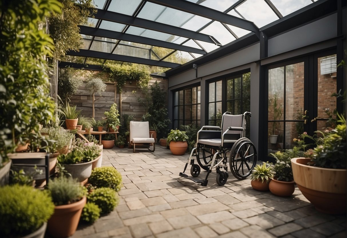 A wheelchair-accessible garden studio with various design options and models