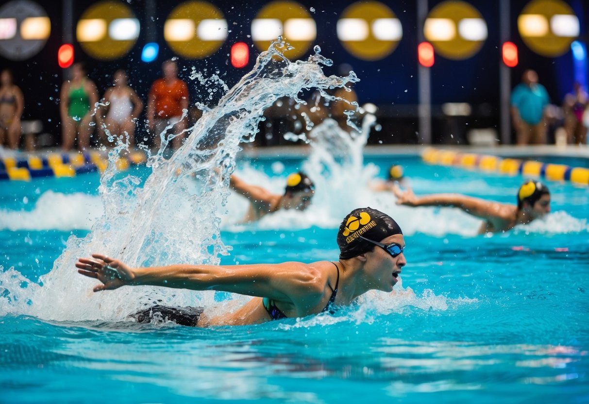 A vibrant aquatic show with saltwater pool and intense chlorine shock challenges